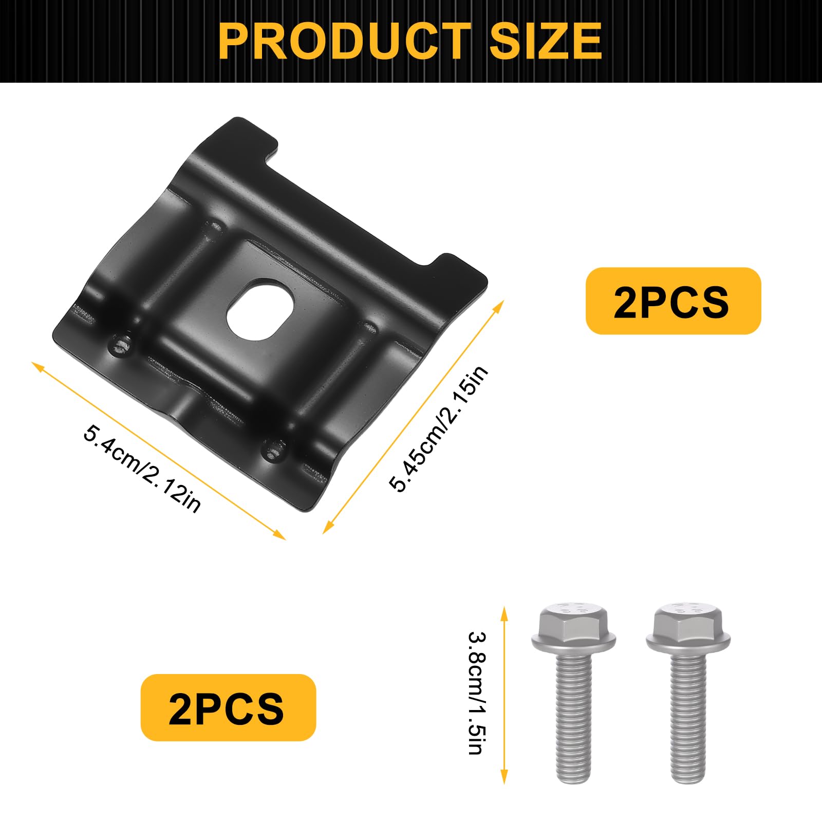2 Pezzi Staffa di Fissaggio per Batteria Auto, Set di Staffe e Viti Metalliche per Batteria, Kit di Fissaggio per batteria auto 1J0803219, Set di Ancoraggio per Batteria Auto per SUV e Autovetture