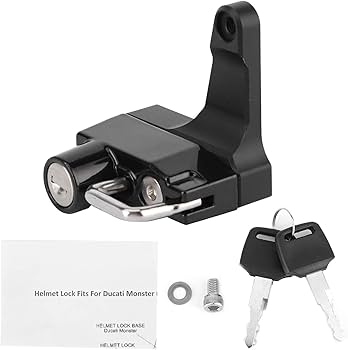 セキュリティ HALI Motorcycle Metal Helmet Lock Anti-Theft with 2 Keys Metal
