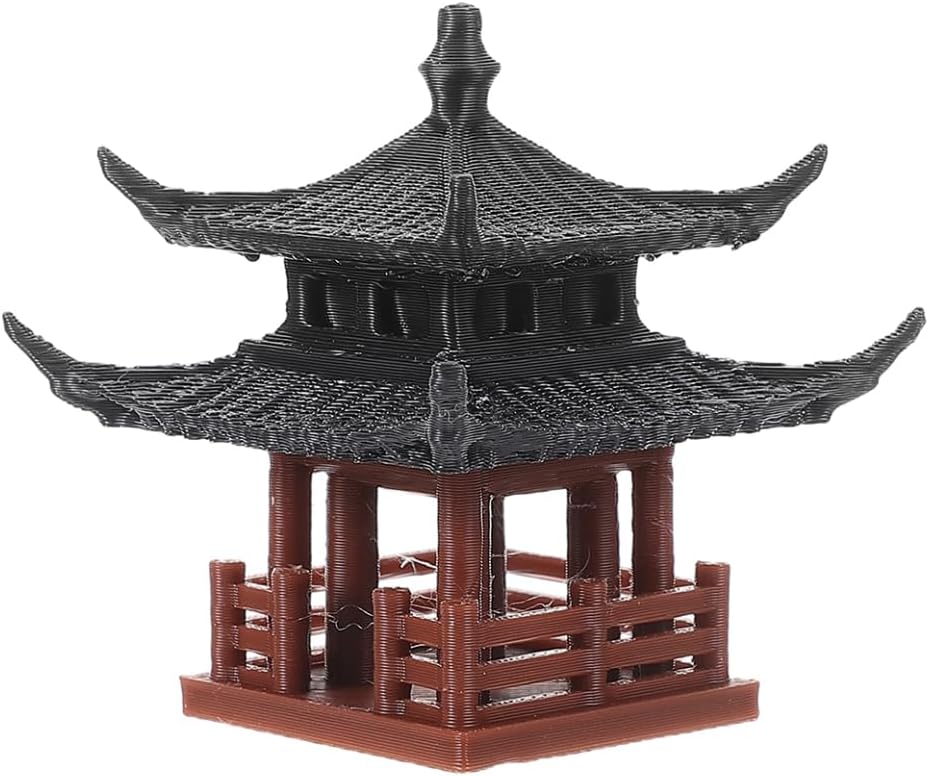 SUPVOX Mini Pavilion Decoration Chinese Architecture Bonsai Fish Tank Ornament for Landscape Pavilion Model for Desktop Garden Decor Lightweight and Intricate Design
