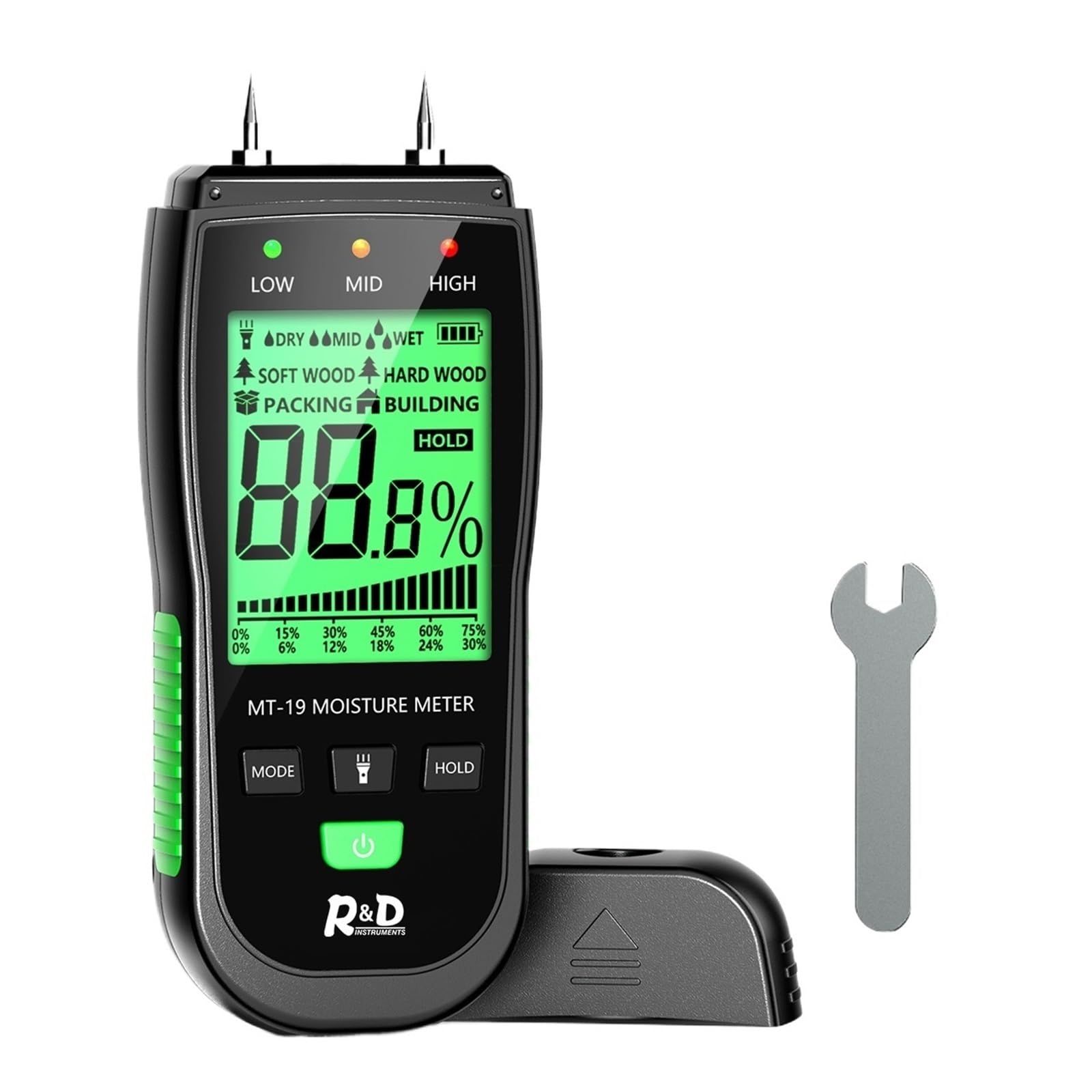 Misuratore Di Umidità Del Legno Misuratori Digitali Igrometro Da Parete Rilevatore Tester Degli Edifici Semplice da usare