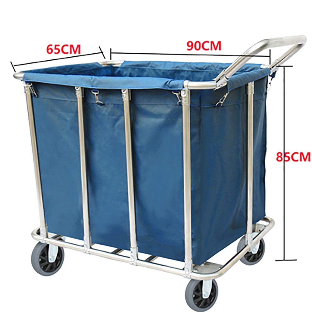Carrello Riciclaio Veicoli Multifunzione Portatile, Heavy Duty Lavanderia Sorter Carrello con Maniglia e Borse Rimovibili, Servizio Di Pulizia Hotel Carrello su Ruote,Stile 3