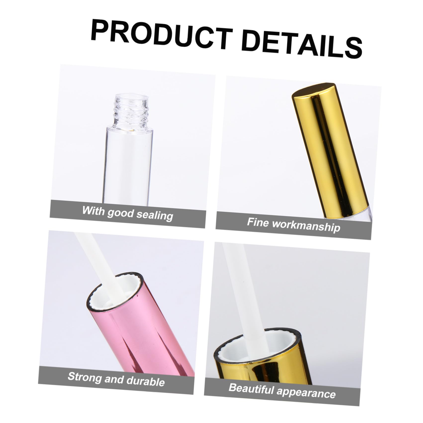 PACKOVE 36 Stück 10ml Lipgloss Tuben aus Kunststoff Leer und Nachfüllbar Tragbar für Lip Oil und Lipgloss für Make Up Projekte