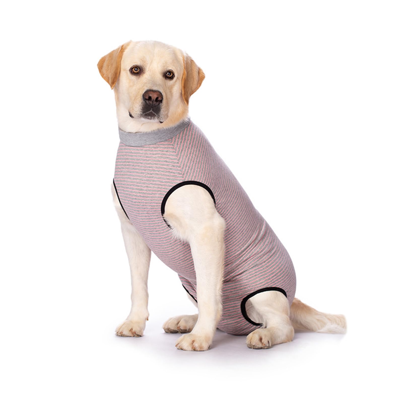 2 piezas traje de recuperación para perros después de la operación, alternativa de collarín para perros, antifugas, protección de heridas, alergias, transpirable, traje quirúrgico para perros grandes