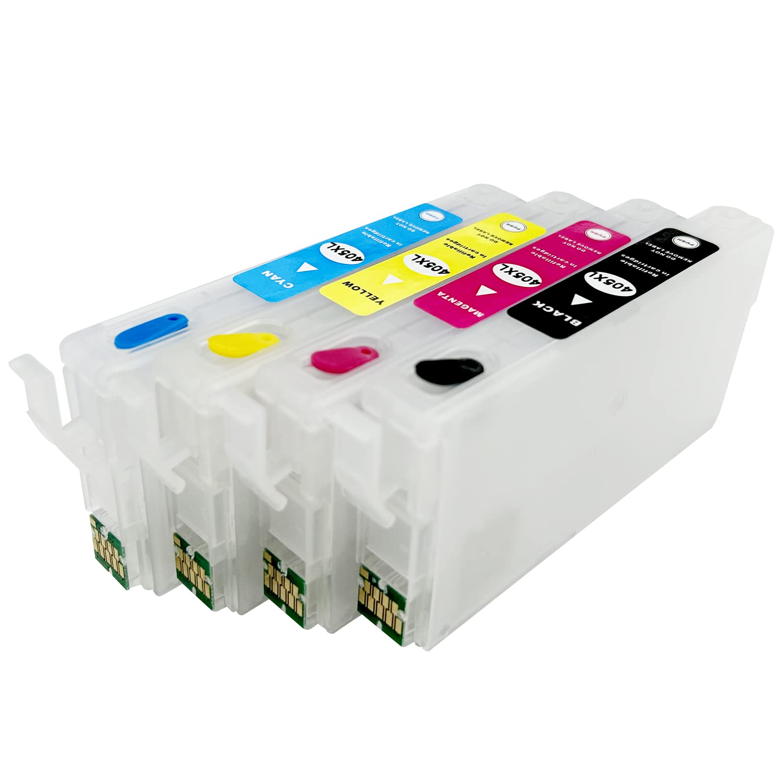 405XL Cartouche d'encre Rechargeable Vide Compatible pour imprimante Workforce Pro WF-7830DTWF WF-7840DTWF WF-4830DTWF WF-4820DWF WF-4825DWF WF-3820DWF WF-3825DWF WF-7835DTWF WF-7310