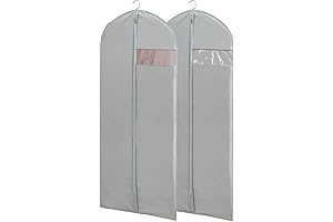 2-Pack of 65' Garment Bags for Long Gowns(23.3' x 65')