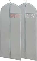 Dress Bags for Gowns Long, 65'' Long Dress Clear Garment Bag(Set of 2, 23.3'' X 65'')