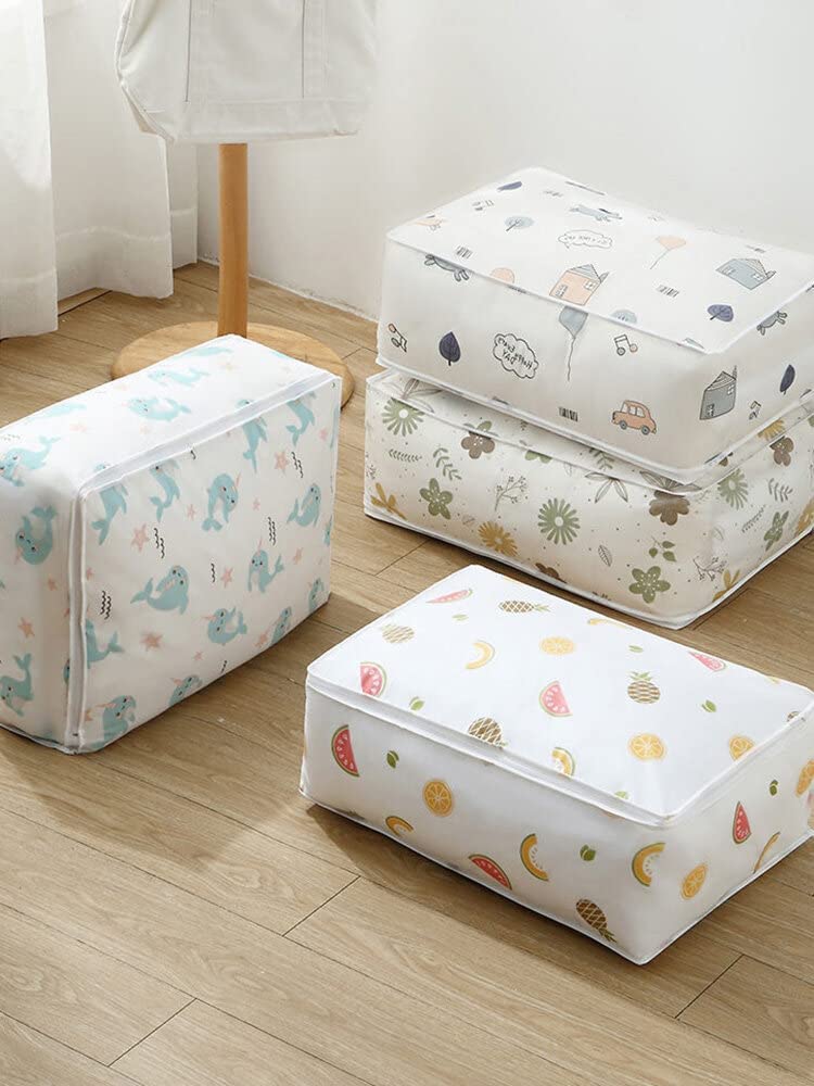 Storage Organizer, Moisture Proof Mildew Proof Dust Proof Quilt Storage Bags, for Storing Quilts Coats, Jackets Home Use Pillows, Blankets Underbed Storage Bag (2-PACK)-image-47