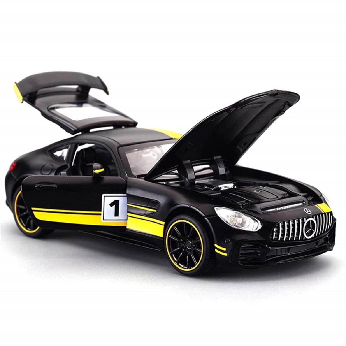 1: 32 Metal Benza Mide Pull Back Diecast Car Model with Sound Light Mini Auto Toy(Multi Color)(1 PIS)