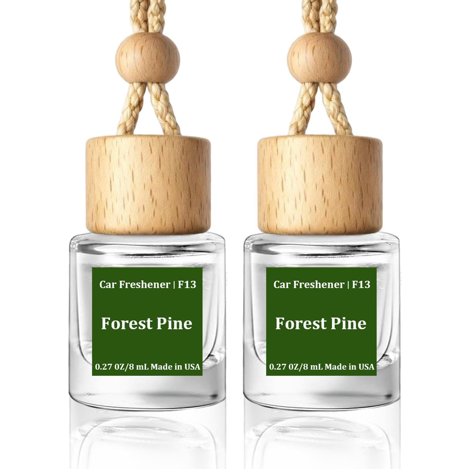 HoogaLife Car Air Freshener Diffuser 2 Pack Hanging Air Freshener Diffuser - Forest Pine Fragrance Oil Air D iffuser for Car, 45+ Days Long Lasting Fragrance Made in USA (F13)