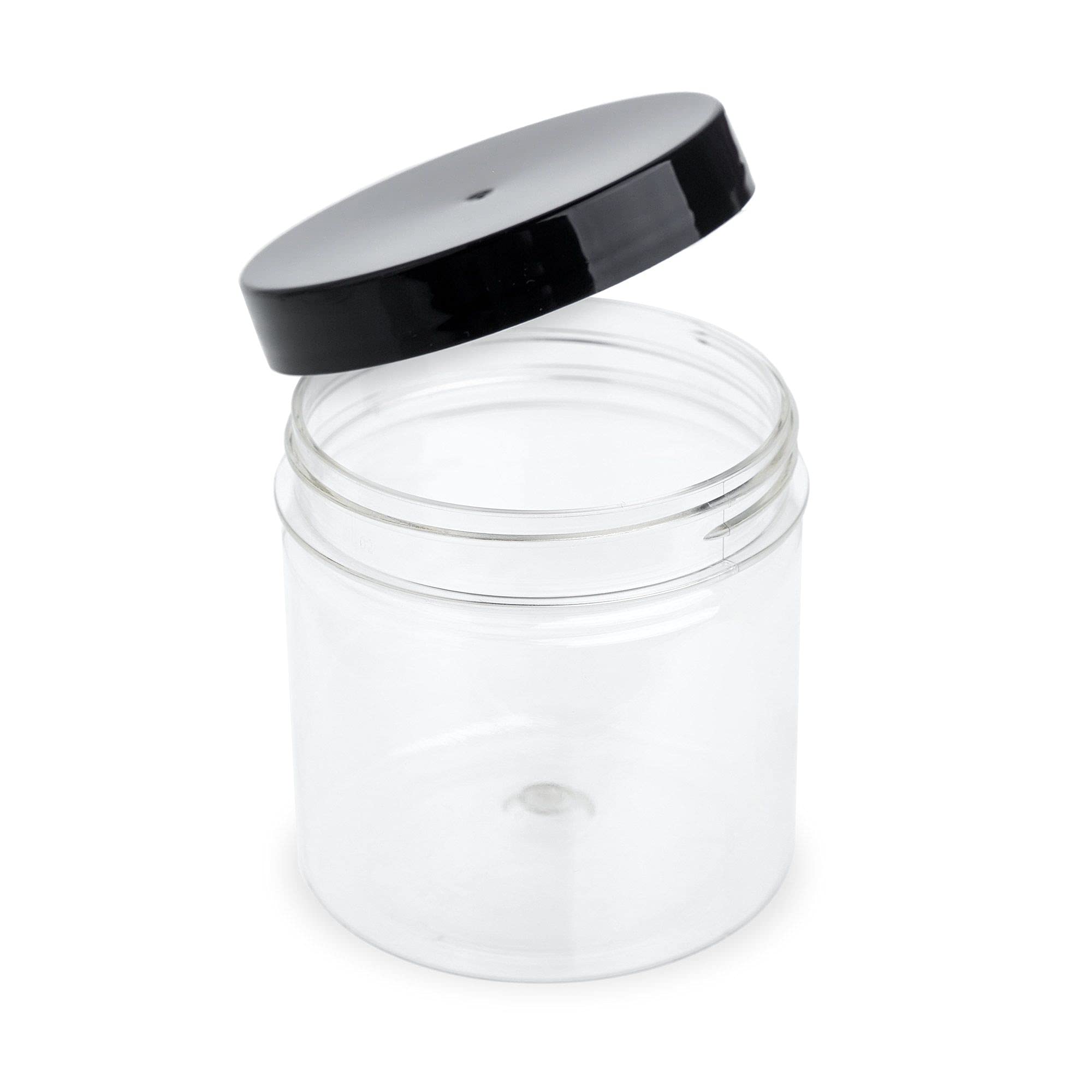 Pack of 6 Small Round Plastic Jam Jars with Lids Refillable Mini