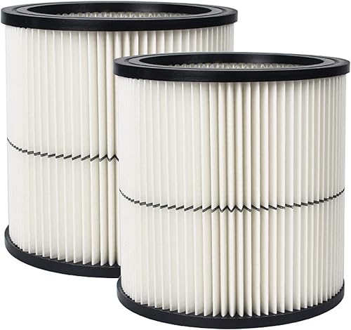 Paquete de 2 filtros de repuesto al vacío 17884 para Craftsman 9-17884 17920 17921 17922 17923 17929 17935 17937 para aspiradoras grandes de 6