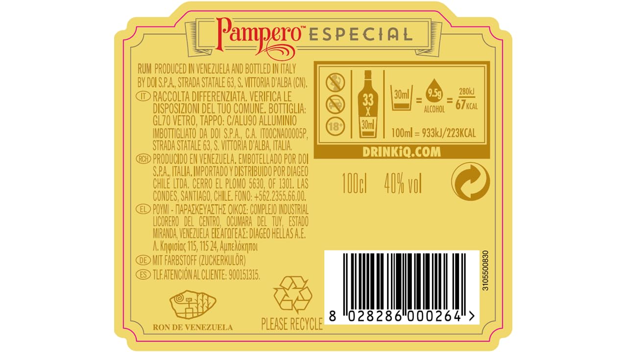 Pampero Ron Añejo Especial - Ron - 1 L
