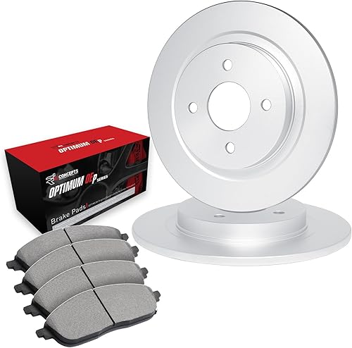 R1 Concepts Kit de frenos y rotores traseros Pastillas de freno traseras Rotores y pastillas de freno Pastillas de freno y rotores OEM óptimos