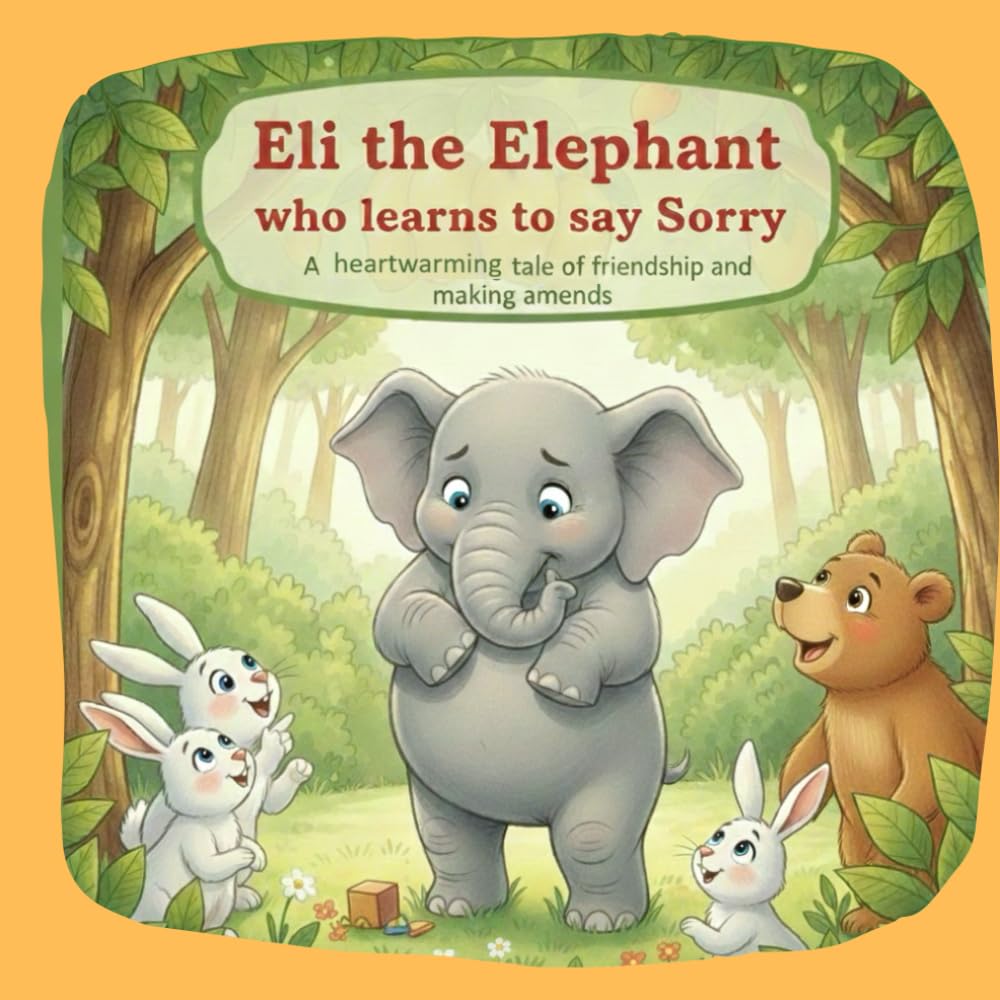 Eli learns to say Sorry: A heart-warming illustrated children’s story that teaches the importance of listening, patience, and thoughtful (Eli the Elephant – Little Lessons for Big Hearts)