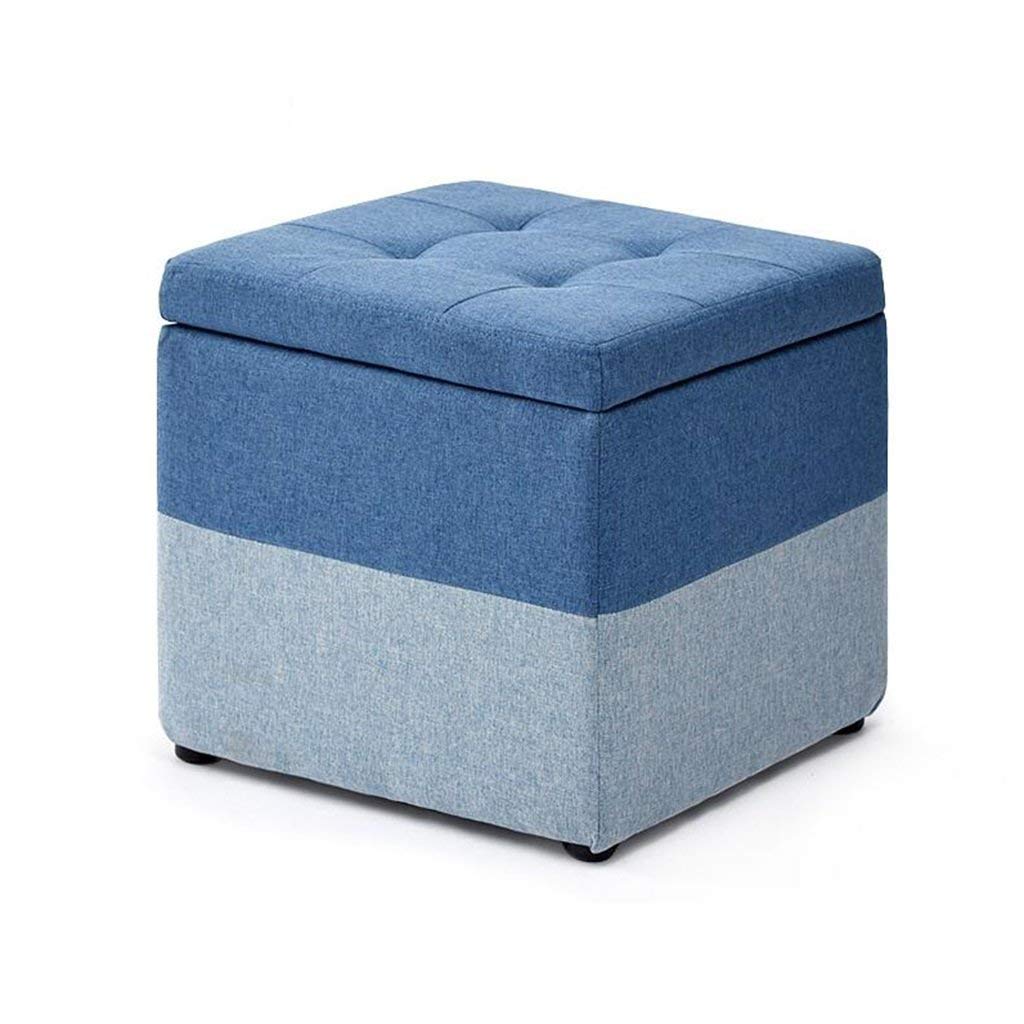 Pouf salon repose-pieds rembourré et petite chaise banquette coffre de rangement