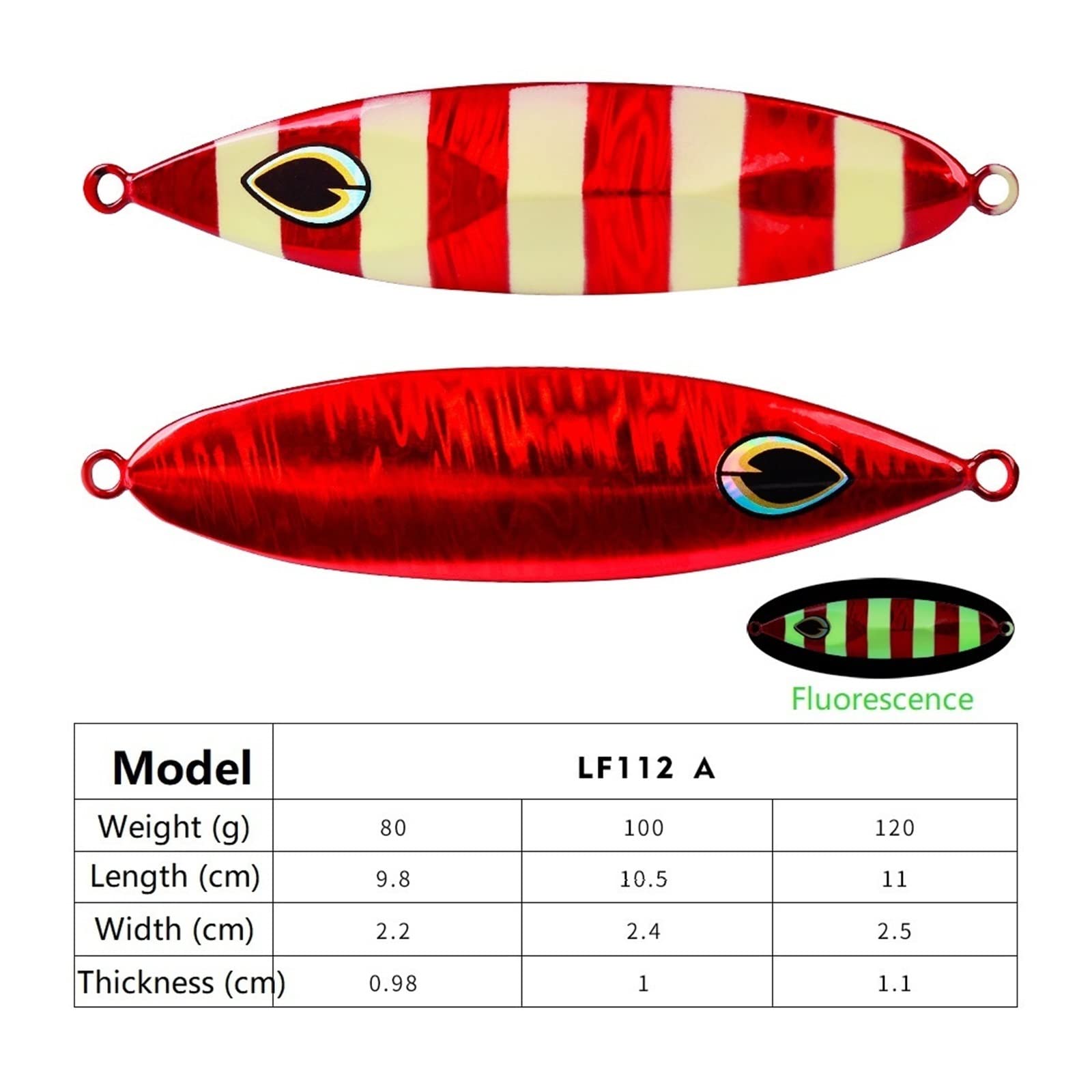INEOUT 5 Pz/Set 80g 100g 120g Richiamo di Pesca in Acqua di Mare Metallo Jig Cucchiaio Esche Pesce Bass Bait Acqua Salata