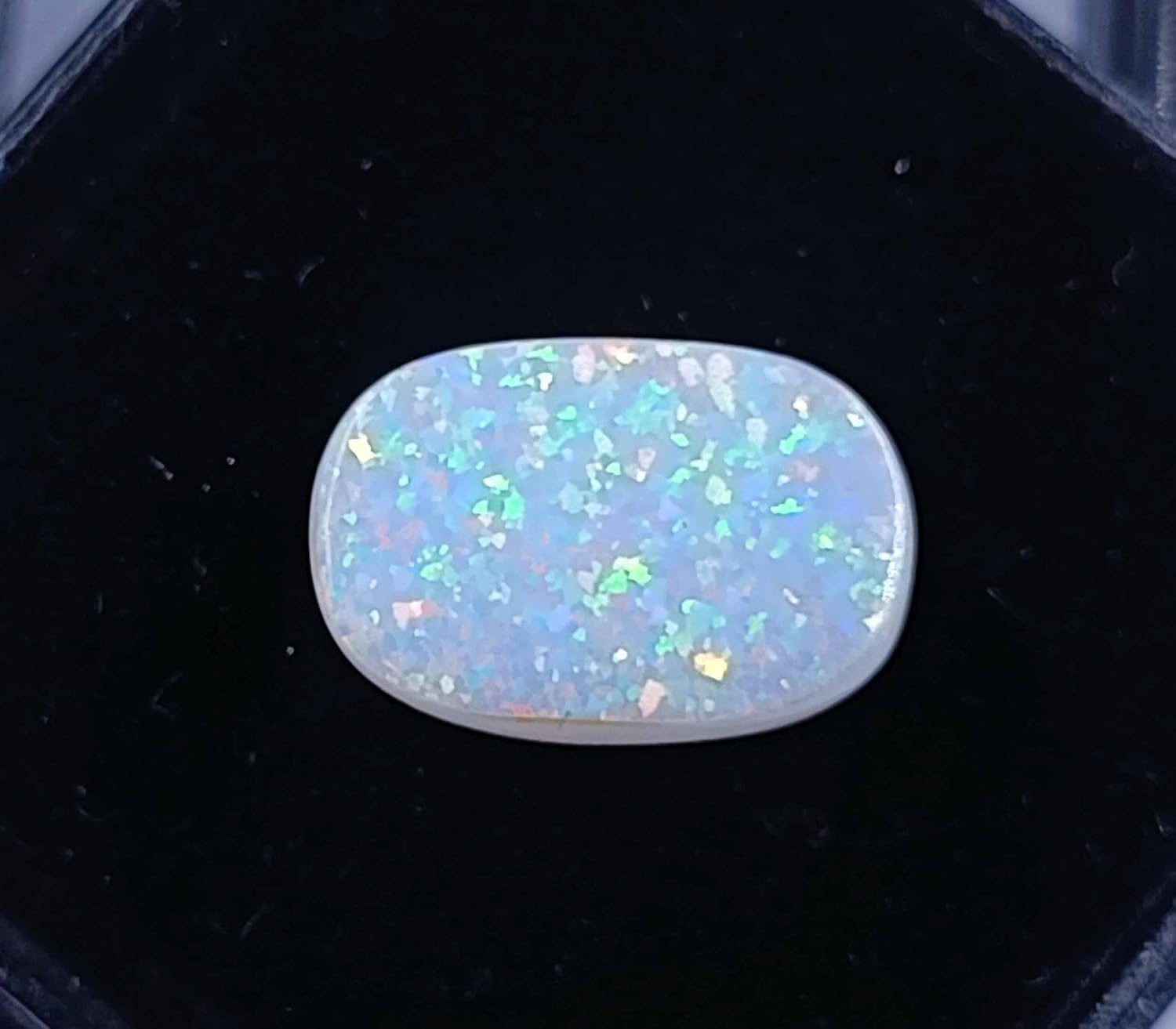 Globelgems White Fire Opal 7.15 Carat From Ethiopian Stone Loose Gemstone Faceted Oval Cut Treated Natural Certified