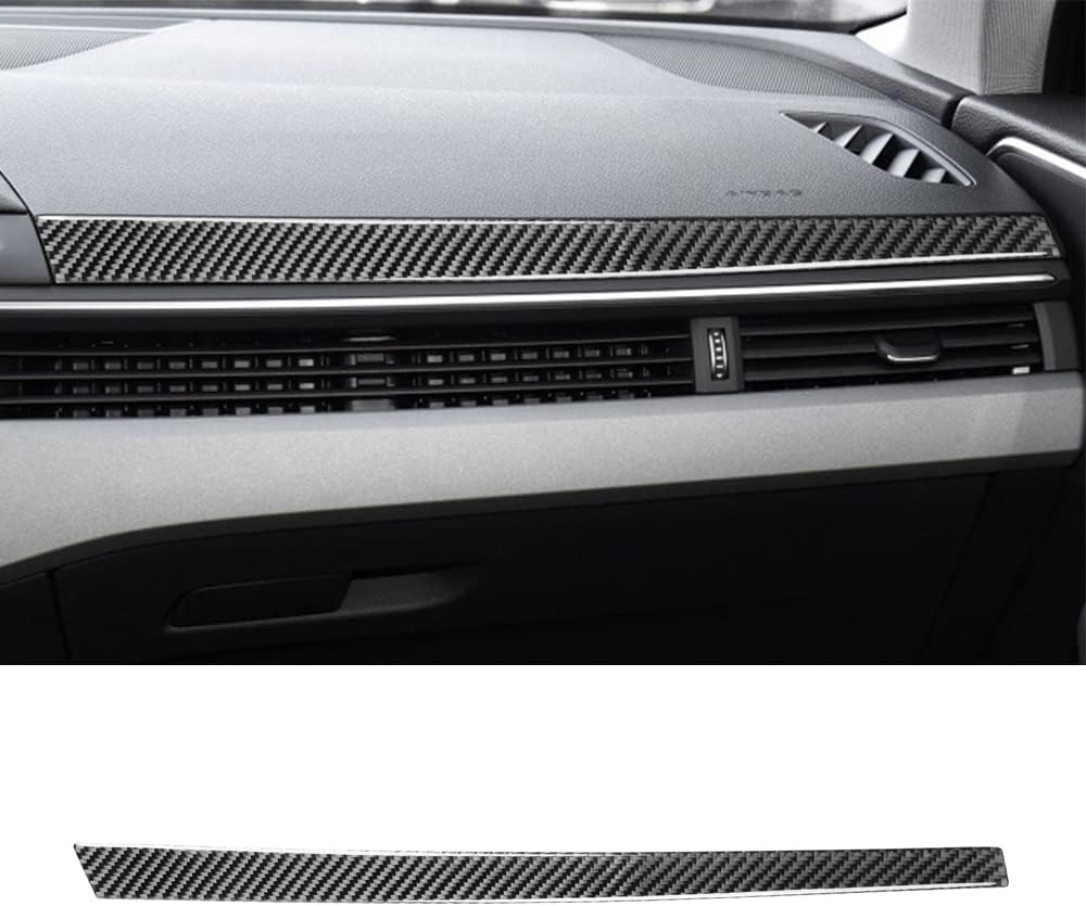 Blazeray Carbon Fiber Interior Accessories Decorative Cover Trim Sticker Fit for Audi A4 B9 2017-2019 (Gear Shift Panel LHD)