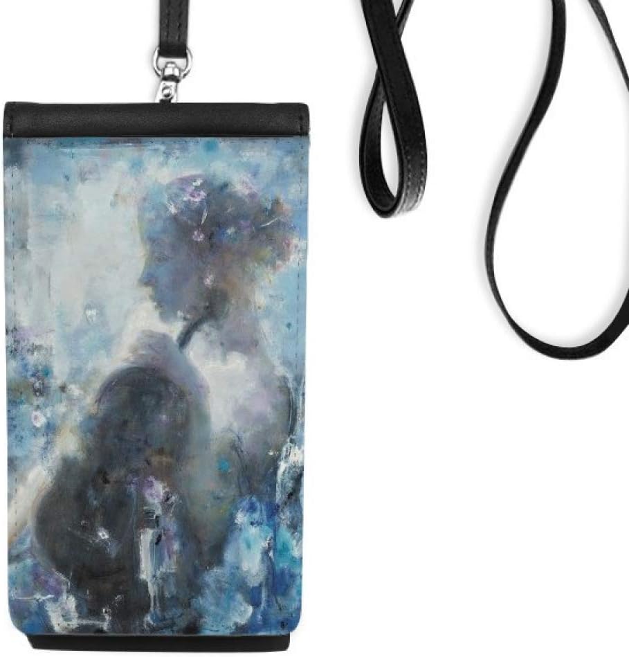 C Minor Nocturne XJJ Oil Painting Phone Wallet Purse Hanging Mobile Pouch Black Pocket