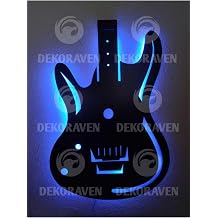 dekoraven Gitar Led I kl  Tablo mavi