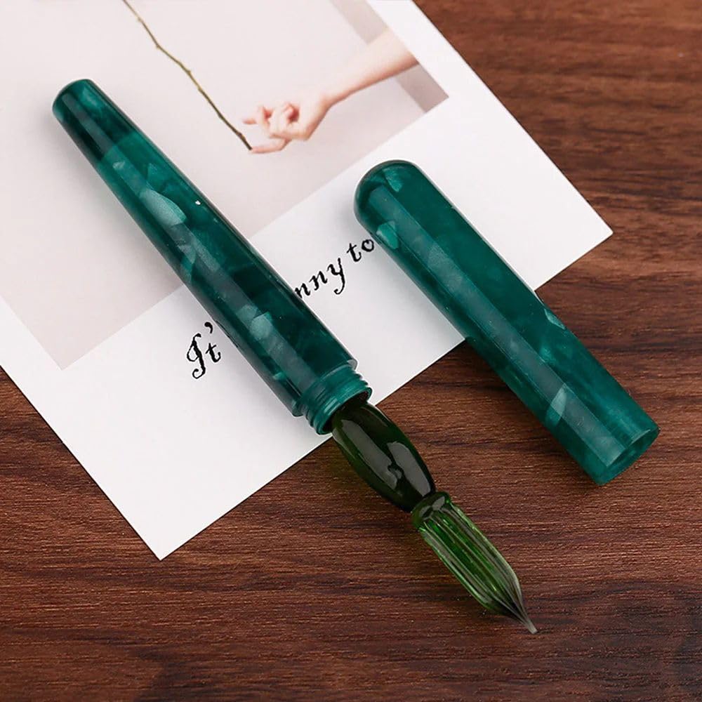 Moonman-MAJOHN N10 Glass Pen (Forest Green) Writing, Calligraphy, Painting, Hooking, Glass Dipping Pen