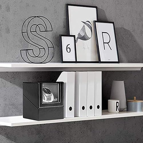 Miniatura 8 de AOKELILY Bobinador automático de un solo reloj, en carcasa de madera y cuero negrofibra de carbono, motor japonés