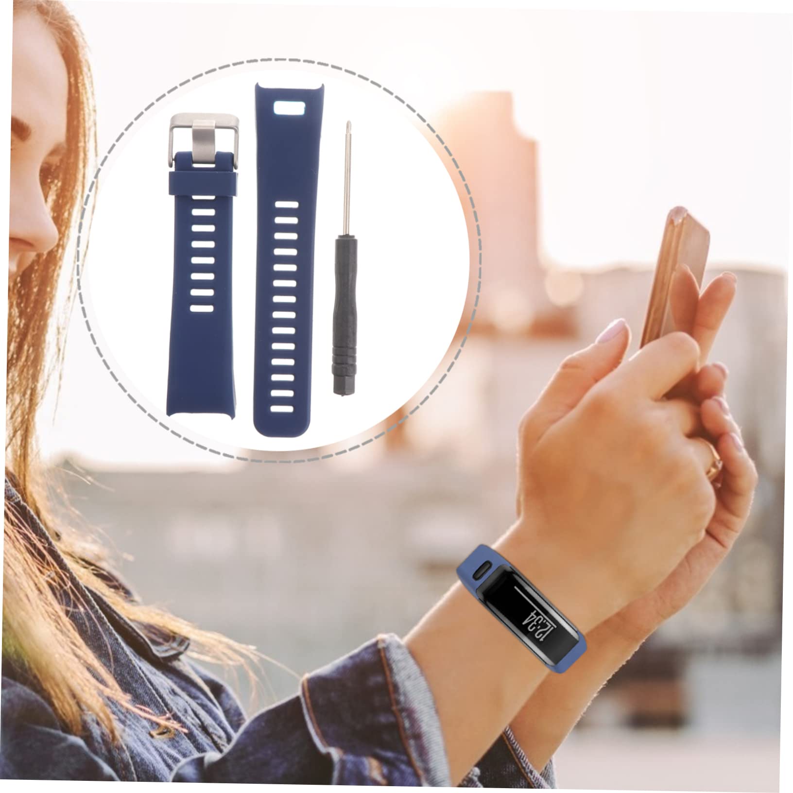 Silikonarmband für Fitness Tracker Hr, Schnellverschluss