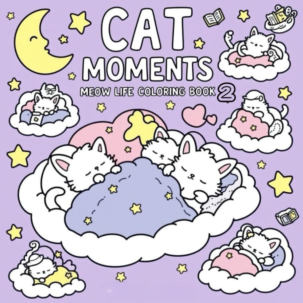 Meow Life: Cat’s Moments Vol. 2: A Whisker-Filled Coloring Adventure for Relaxation, Joy & Creativity