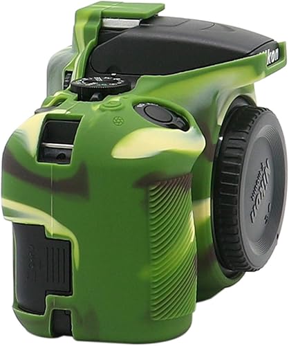 Miniatura 3 de TUYUNG - Funda de silicona D3500, carcasa protectora para cámara réflex digital Nikon D3500, color verde militar