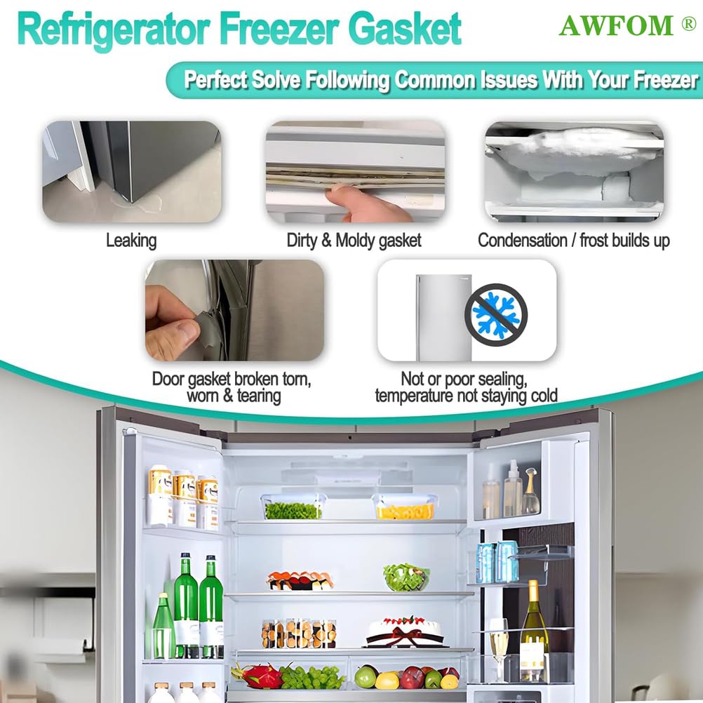 Universali Guarnizione Magnetica Porta per Frigoriferi Congelatori Sostituzione Guarnizioni Compatibile con Modelli di Frigorifero Congelatore