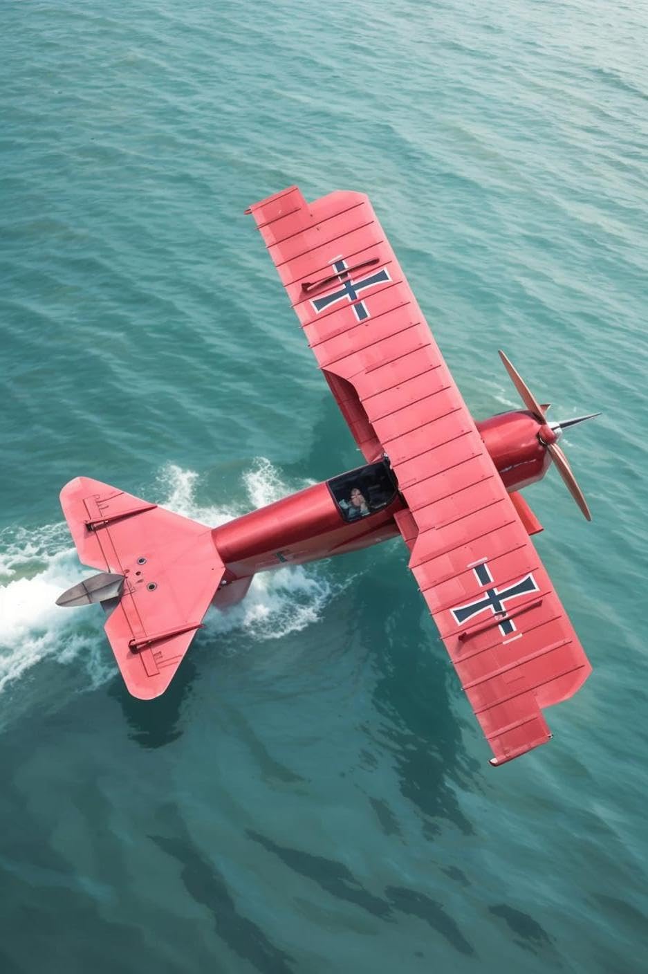Piececool Puzzle en métal 3D Fokker Dr.I Triplane du Baron Rouge, Kits de Modèle pour Adultes à Construire, Acier Inoxydable 304, Assemblage requis, Pas de Colle Requise, Niveau de difficulté 2