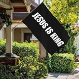 Vesnote Jesus is King Flag Christian Jesus Worship Flags for Outside 3x5 Ft Faith Over Fear Outdoor House Yard Decorations Banner