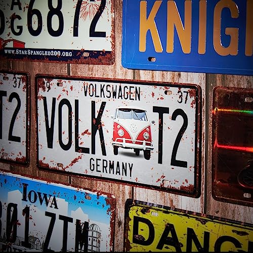 Image of Eazywagon Vol wagen VOLK T2 Multipurpose Metal Signs - License Wall Plate, Decorative Car Tag - Ideal for Cafe, Restaurant, Shop, Home, Hotel, Club, Office, Living Area