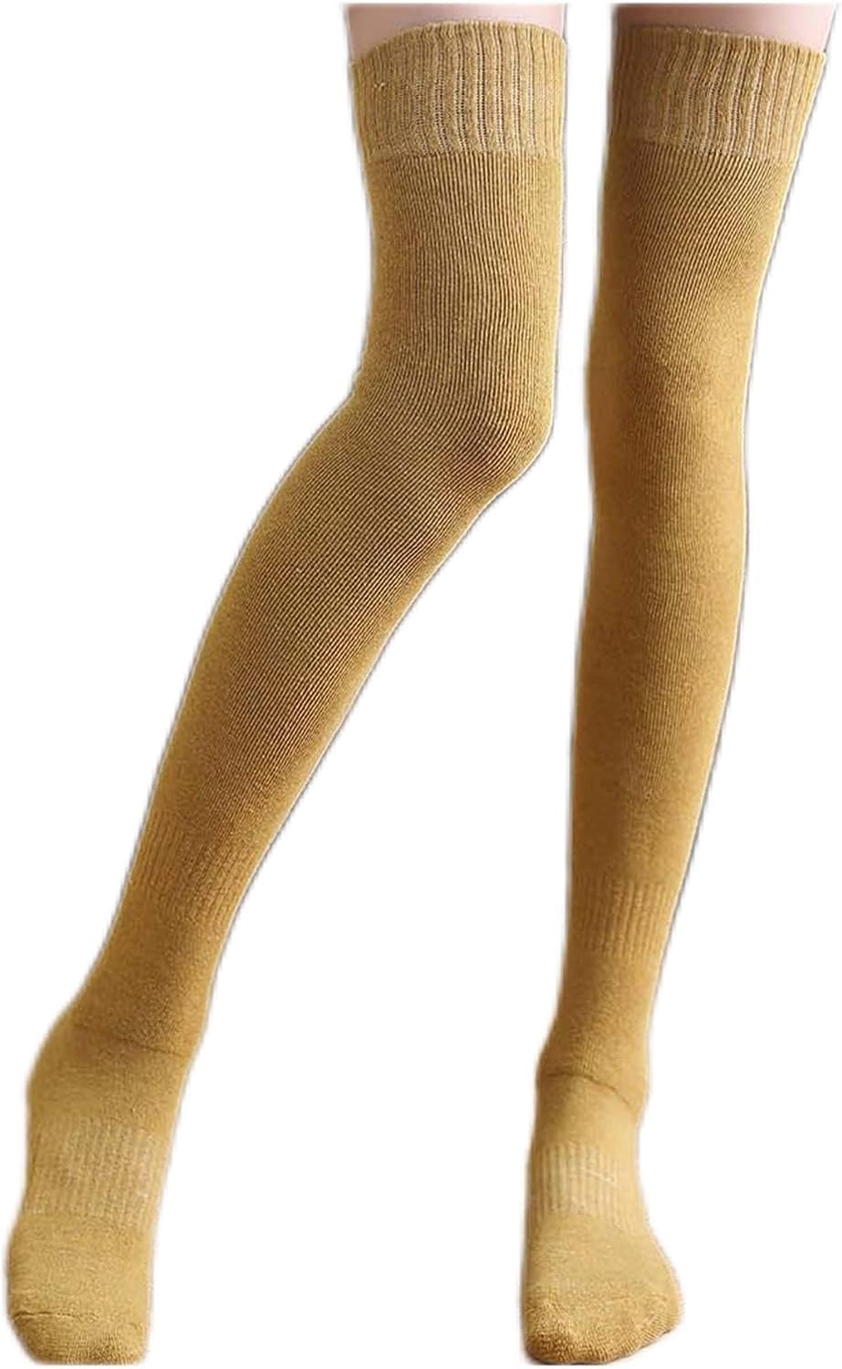 Winter Women's Thick Warm Cotton Stockings Harajuku Retro Antifreeze Knee Socks 2 Pair
