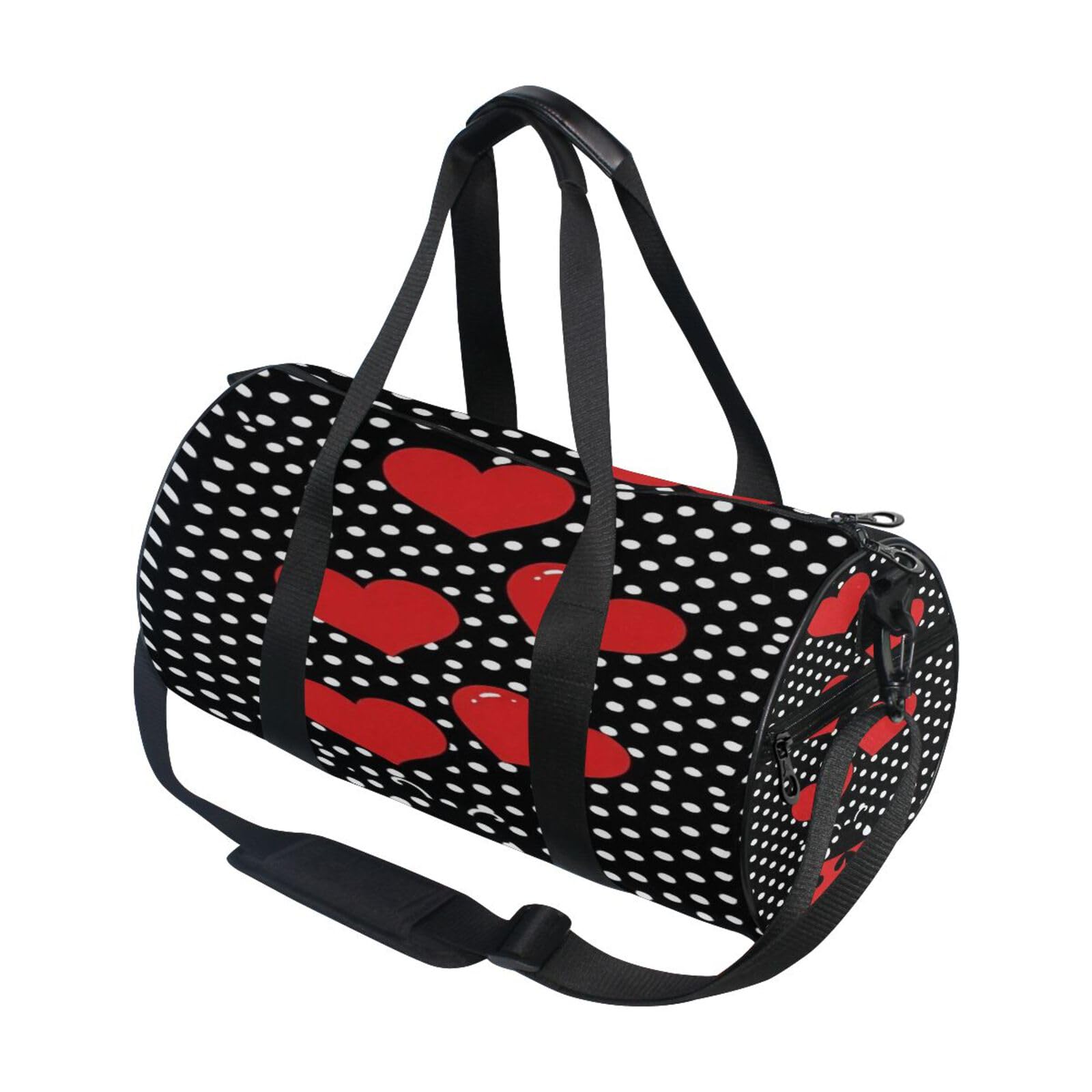 Bolsa de gimnasio Love Bug con alegres lunares negros para llevar tu energía positiva a entrenar 7