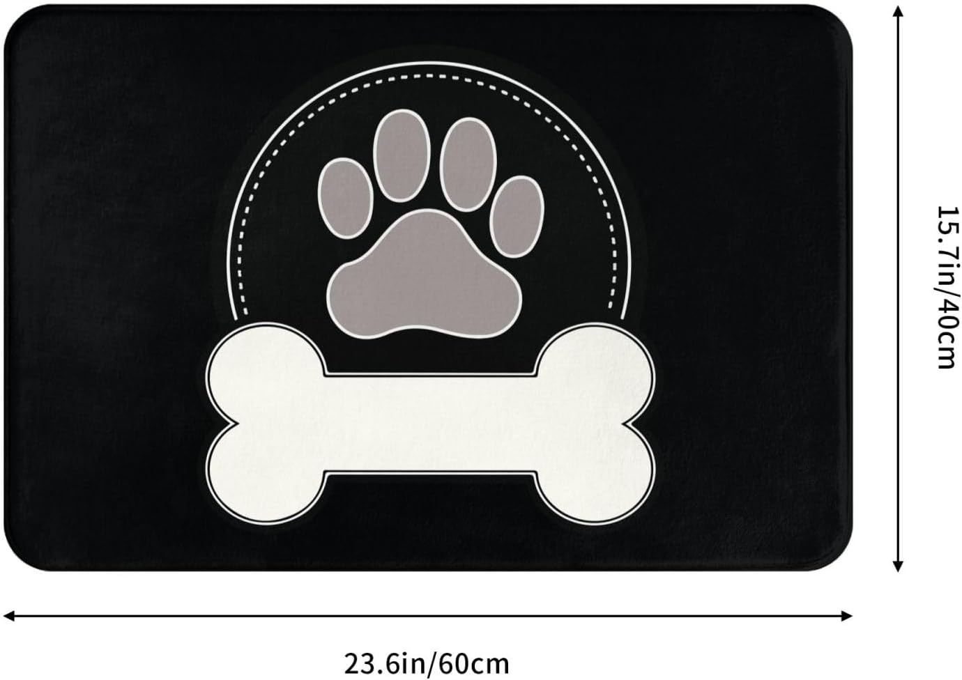 玄関マット カーペット 犬の骨と足 ドアマット 屋外用 玄関マット 泥落とし ドアマット 滑り止め 吸水 厚手 耐磨耗性 200&times;1