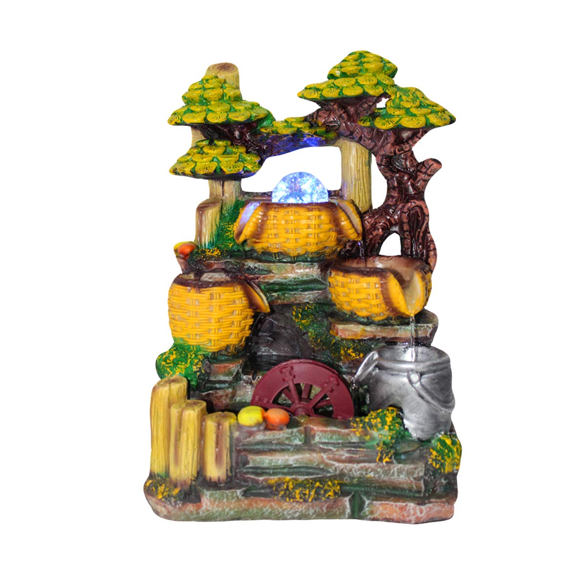 Handicraft Fountain for Interior Decor | Garden Decor | Decorative Entrance Vastu Showpiece Figurine Decor Item- 15 cm (Multicolor)-image-21