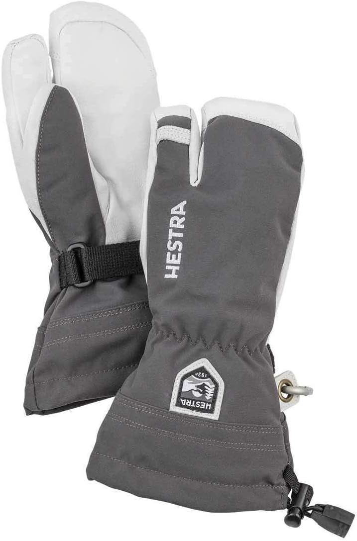 Hestra Army Leather Heli Ski Jr 3 Finger Ski and Snowboard Glove