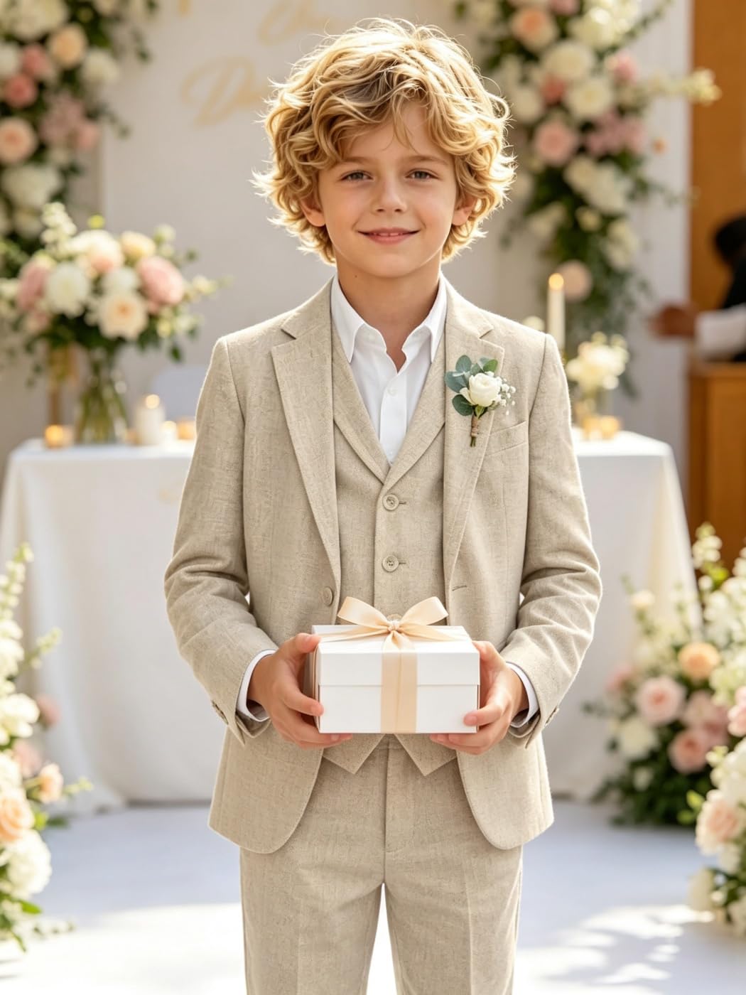 Vestiti in lino per bambini 3 pezzi abbigliamento estivo per ragazzi per adolescenti