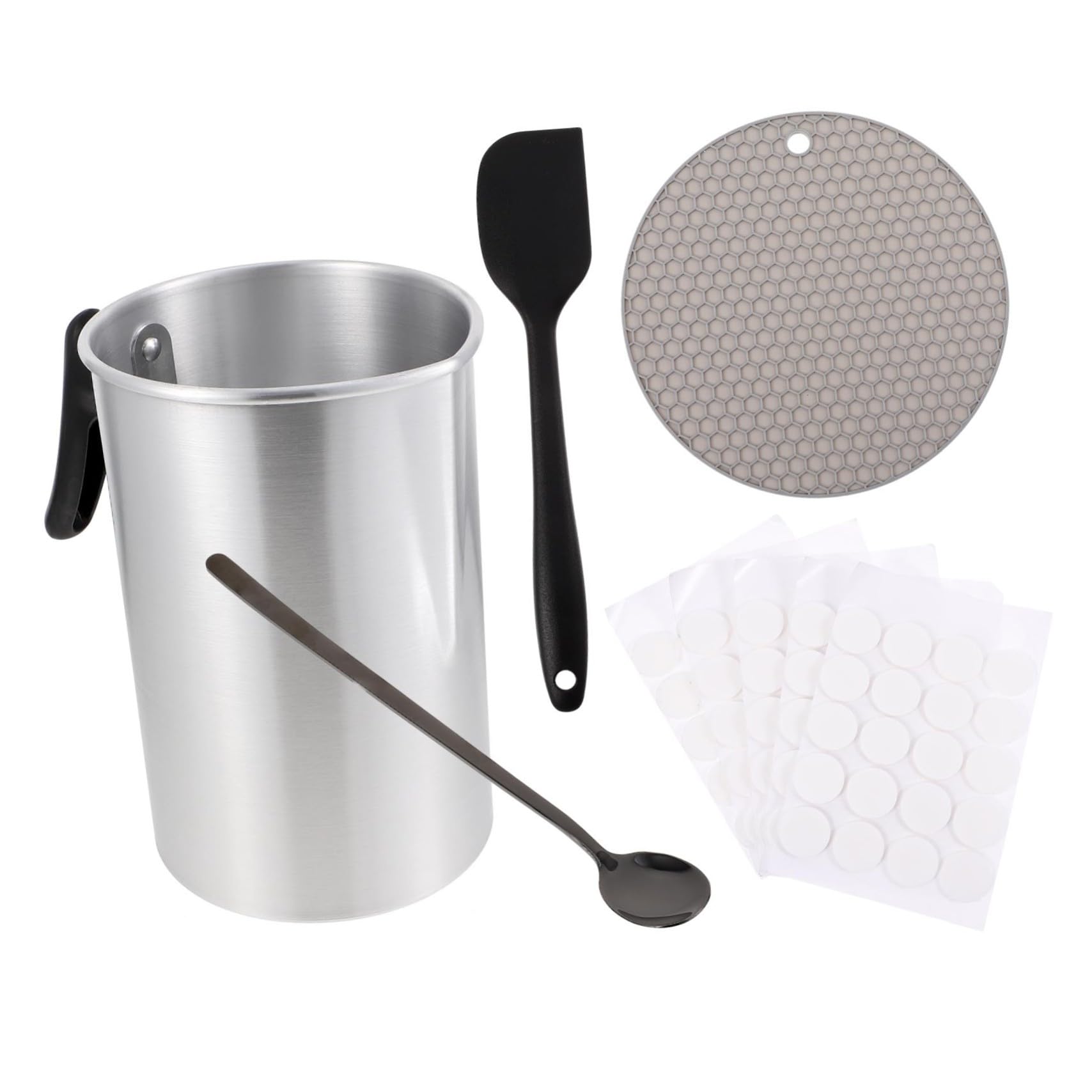 STOBAZA Kit per Creare Candele Fai da Te con Pentolino per Sciogliere Cera Strumento Versatile per Artigianato e Profumazione per Principianti e Professionisti Colore Colore Casuale