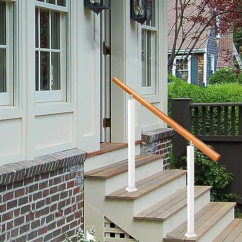 Rambarde en bois blanche de 60 cm pour escalier extérieur de 1 à 3 marches