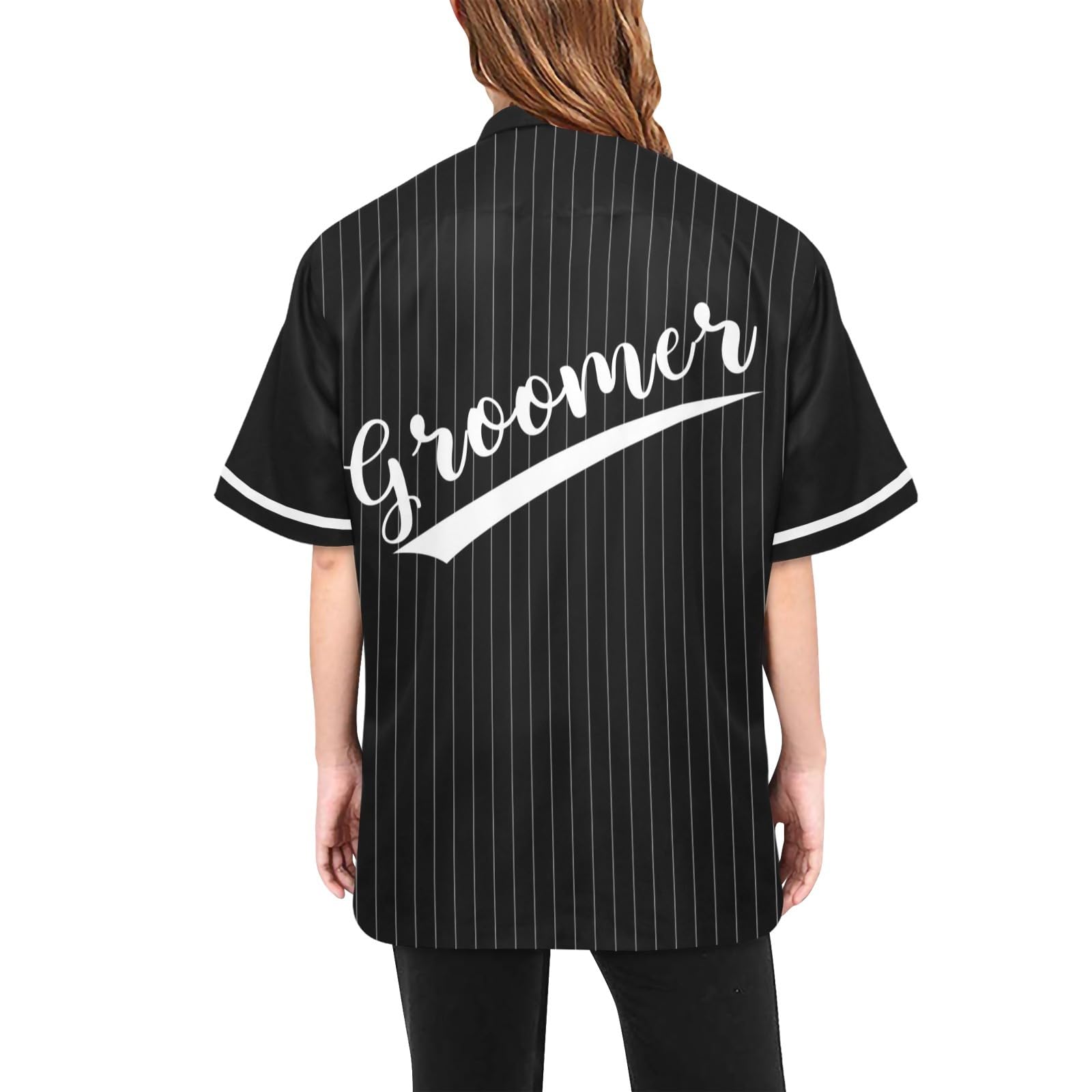 COWCUTE Custom Logo Pet Grooming Workwear, Personalized Pet Beautician Work Clothes, Groomer Smock Jacket for Pet Salon