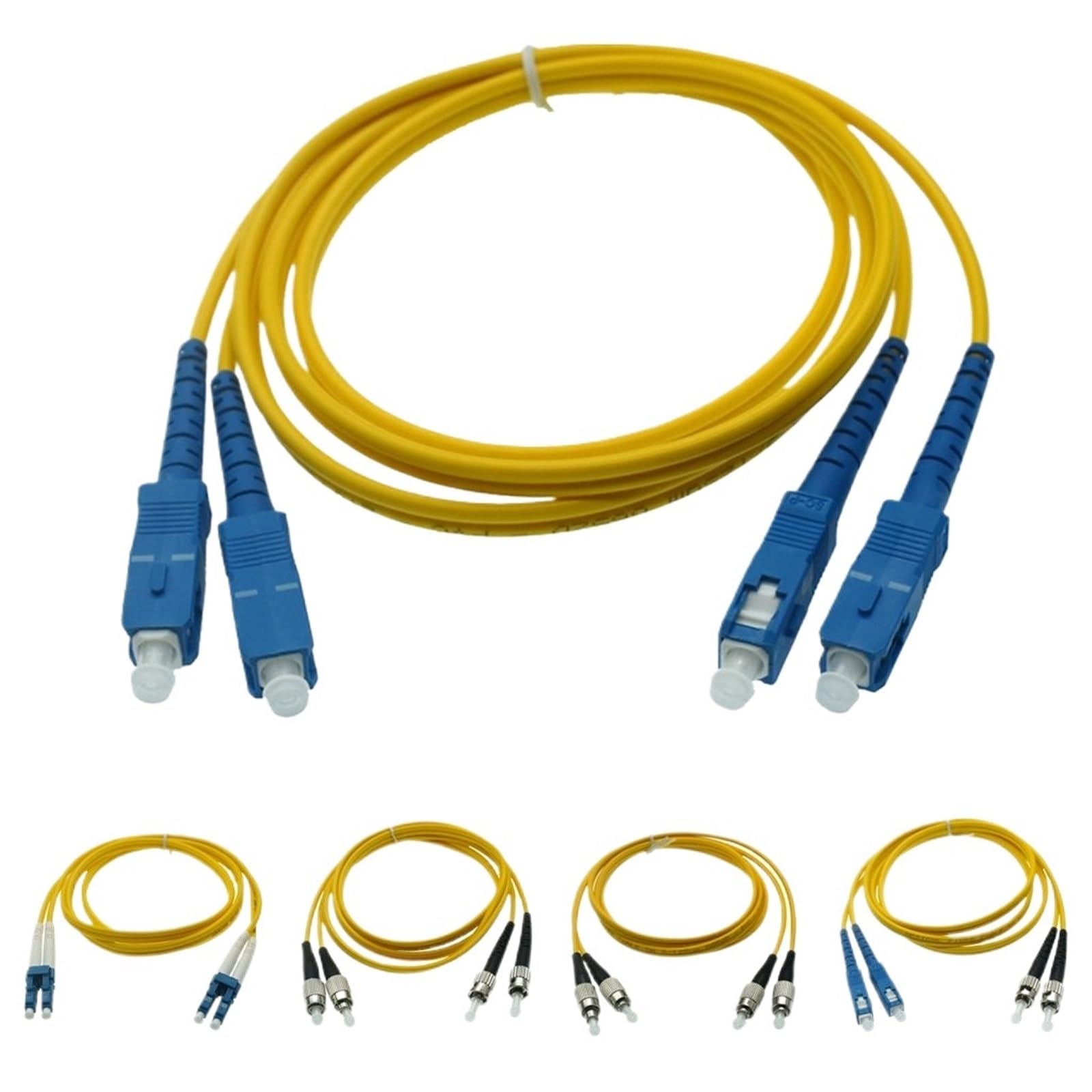 Doppio SC LC ST FC UPC a doppio LC UPC Simplex 3.0mm PVC Single Mode Cavo patch in fibra Cavo patch in fibra ottica 1m 2m 3m 50m(Double SC-SC,25M)