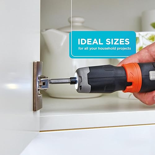 Miniatura 9 de BLACK+DECKER Accesorio de destornillador de impacto de matriz con taladro inalámbrico de matriz máxima de 20 V (BDCMTI y BDCDMT120C)