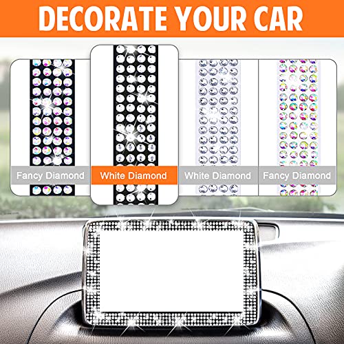 Frienda-4-Pieces-Bling-Car-Door-Edge-Guards-Crystals-Car-Door-Bumper-Protector-Accessory-Bling-Anti-Scratch-Strip-Sticker-for-Car-Side-Door-Guard-Protector-90-cm-354-Inch-White-and-Black