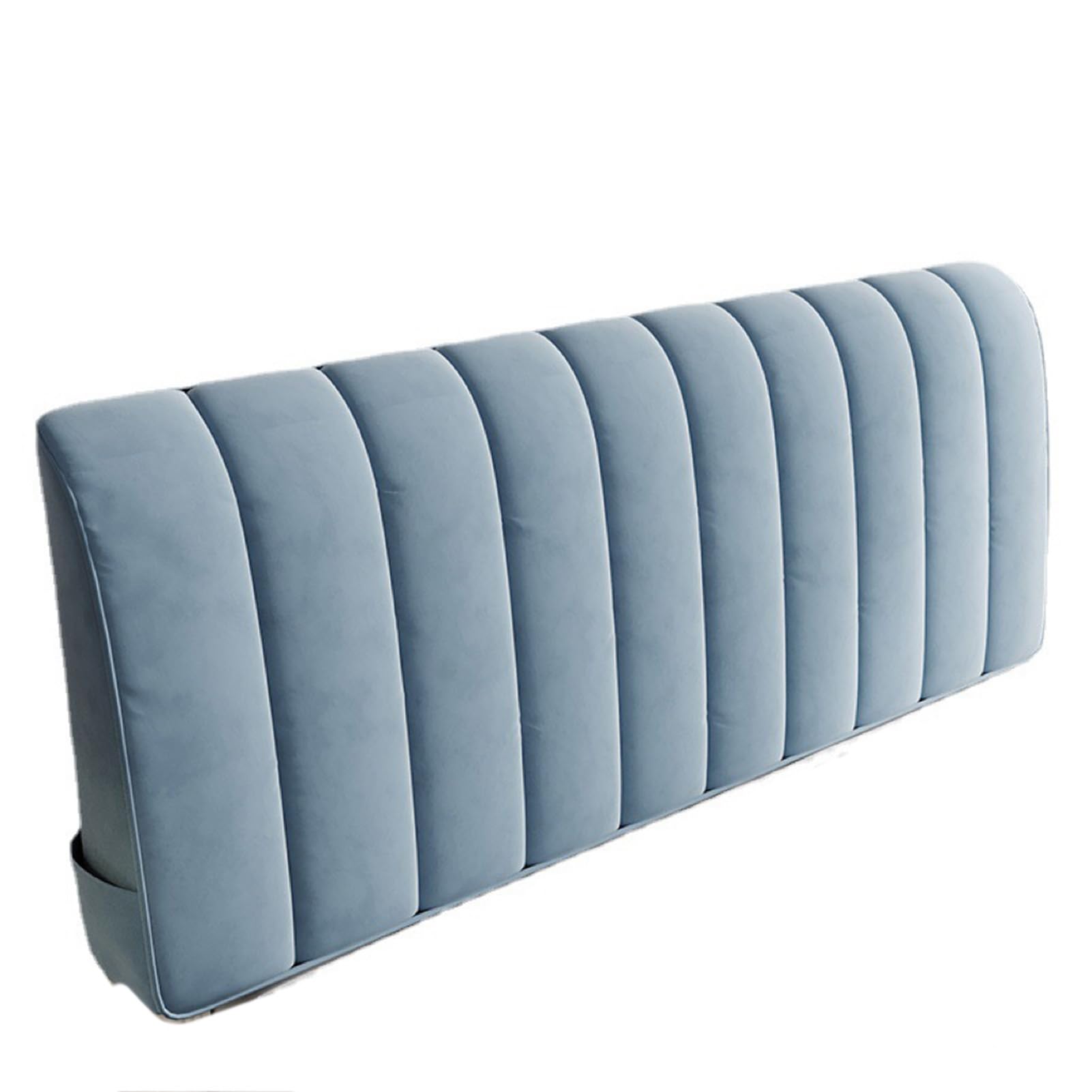 Lussuosa copertura per testiera imbottita in velluto per letto da 1,5 m, spessa, morbida, antipolvere, facile da pulire, elegante design blu