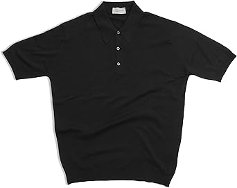 ジョンスメドレー ニットポロ ポロシャツ ブラック 海島綿 ジョンスメドレー John Smedley ポロシャツ アイシス ISIS