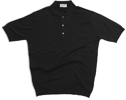 JOHN SMEDLEY ジョンスメドレーポロシャツ ISIS BLACK S ジョンスメドレー John Smedley ポロシャツ アイシス ISIS