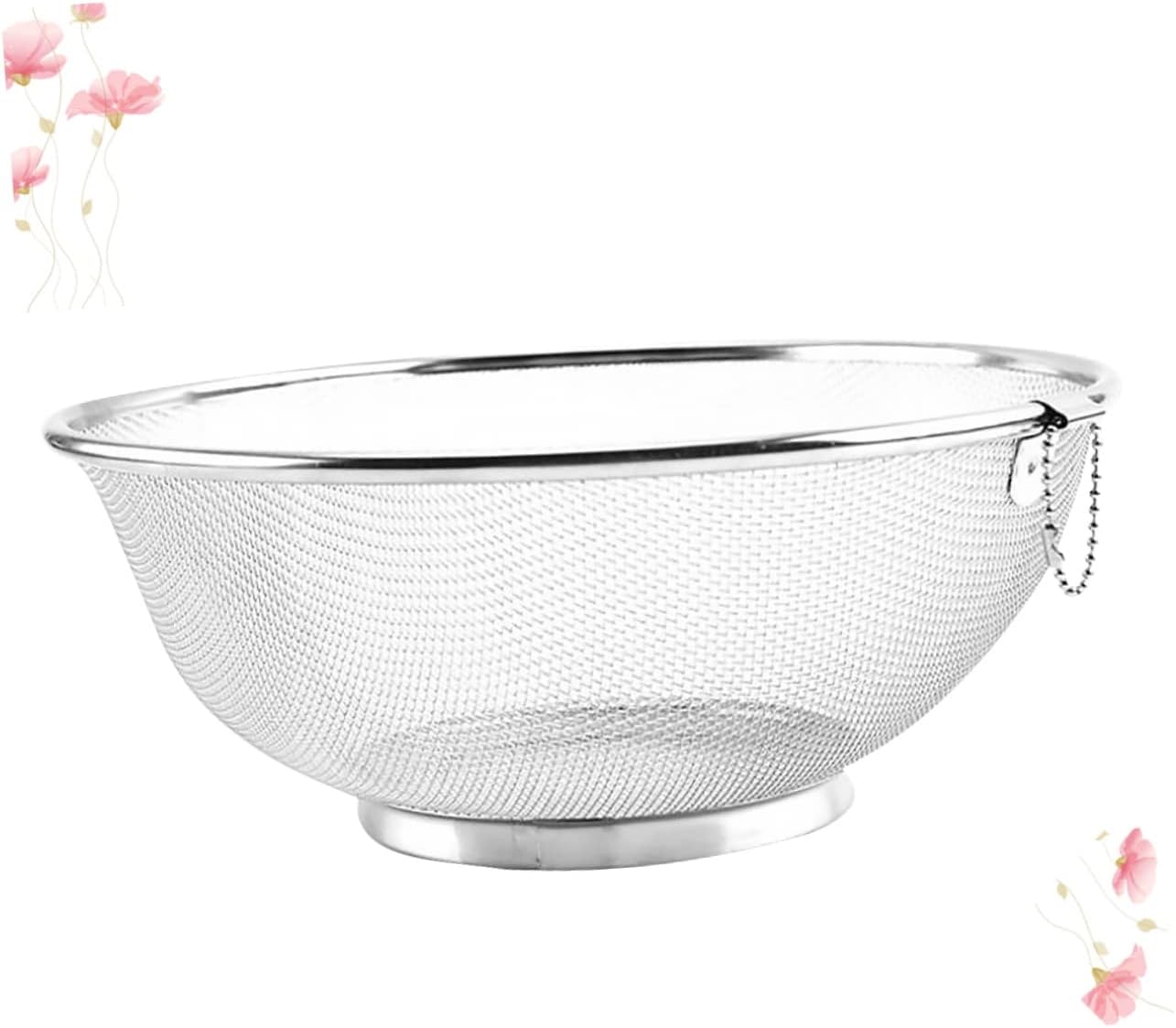 Cabilock Stainless Steel Fruit Veggie Washing Bowl over The Sink Colander Kitchen Drainage Basket