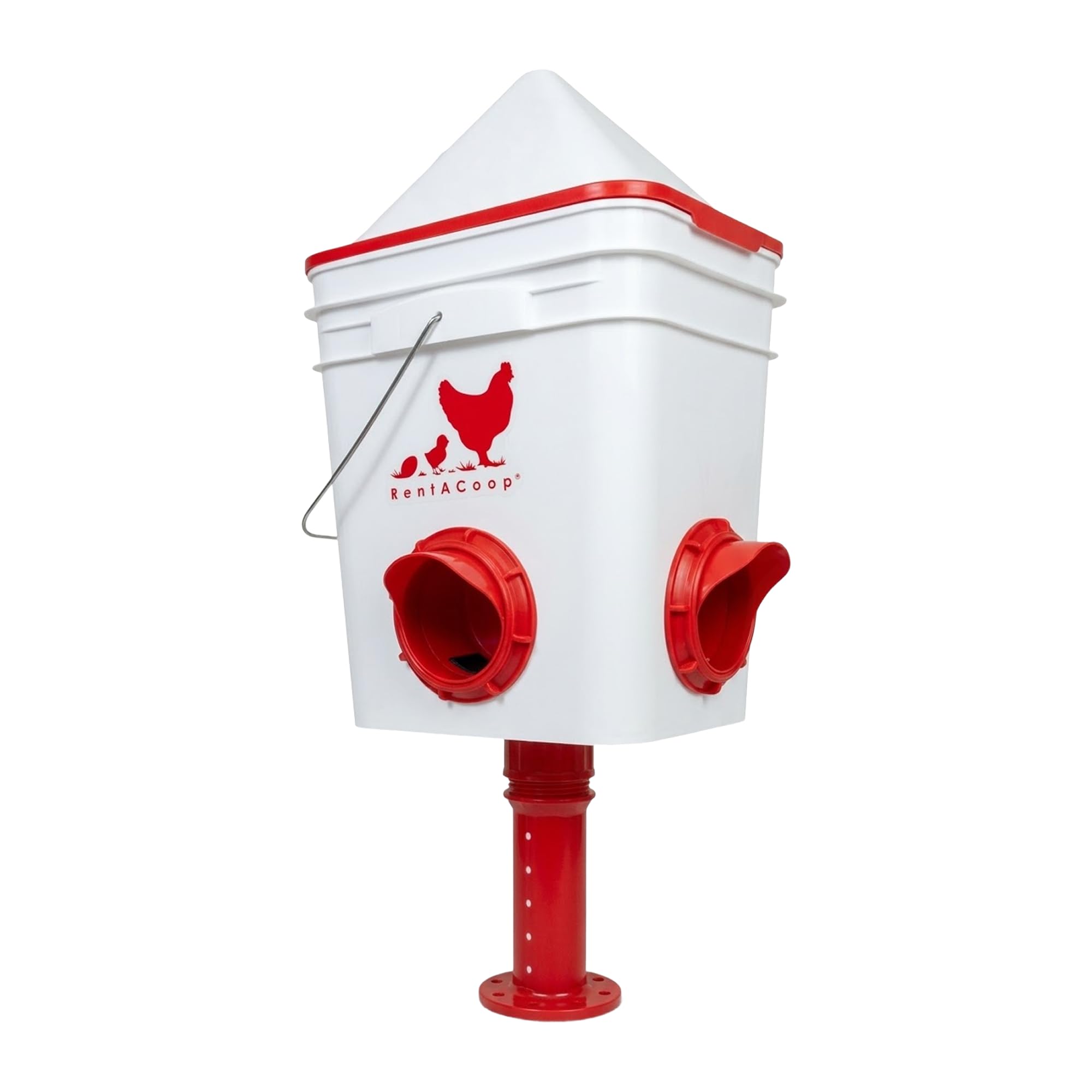Amazon.com: RentACoop 25lb BPA-Free Chicken Feeder with 4 Large